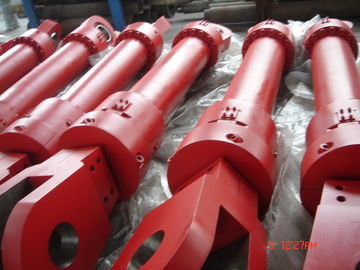 Ariete idraulico a semplice effetto rosso che solleva cilindro idraulico per la fornace